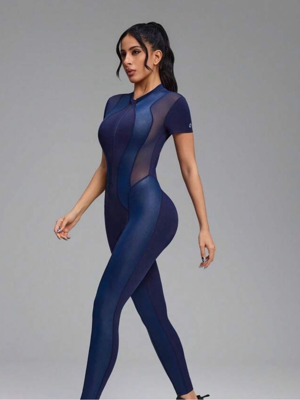 Navy Blue Sculpting Jumpsuit